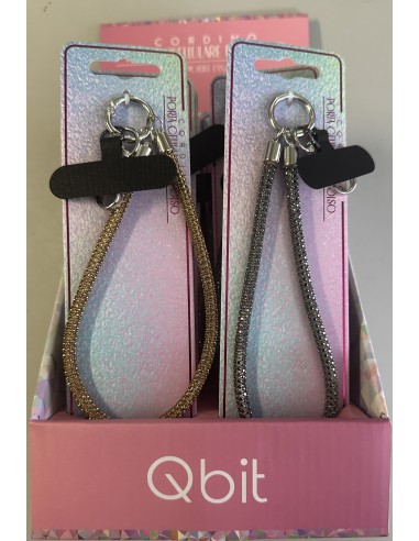 Wrist Strap Phone Lanyard with Rhinestones – 6 Assorted Colors IBSQB013 Ibs | Futurartshop.com