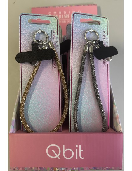 Wrist Strap Phone Lanyard with Rhinestones – 6 Assorted Colors IBSQB013 Ibs | Futurartshop.com