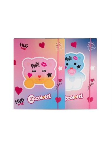 Love e Tell Coccolotti A4 Folder with Elastic Closure, 1 cm Spine LAGCLT00040 Colourbook | Futurartshop.com