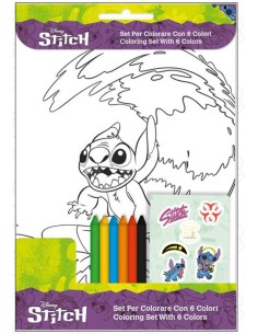 Disney Stitch set èer colorare con 6 colori EOLLST0932-B CR Group | Futurartshop.com