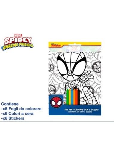 Spidy Set per colorare con 6 colori EOLSPY0932 CR Group | Futurartshop.com