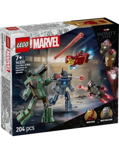 LEGO 76320 Marvel – Iron Man & War Machine vs Drones LEG6527606 Lego | Futurartshop.com