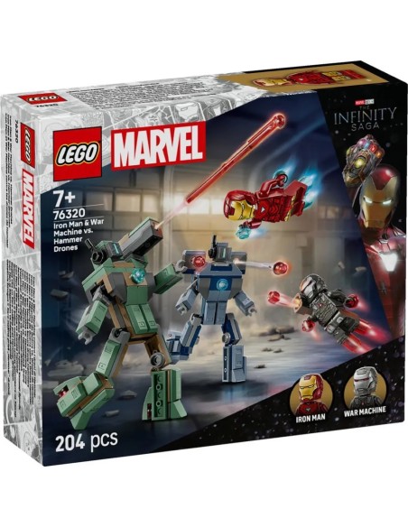 LEGO 76320 Marvel – Iron Man e War Machine vs Droni LEG6527606 Lego | Futurartshop.com