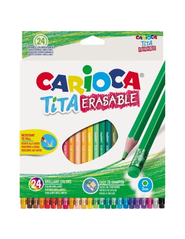 Carioca 24 Pastelli Cancellabili per Bambini e Scuola CAR42938 Carioca | Futurartshop.com