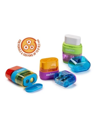 Carioca Temperamatite 2 Fori con Gomma e Ricarica Scuola CAR43107 Carioca | Futurartshop.com