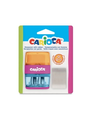 Carioca Temperamatite 2 Fori con Gomma e Ricarica Scuola CAR43107 Carioca | Futurartshop.com