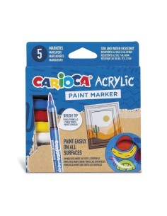 Carioca 5 Marcatori Acrilici Pennarelli per Decorazioni CAR45280 Carioca | Futurartshop.com