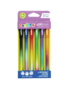Carioca OOPS Easy 6 Penne Cancellabili 0.7mm per Scuola CAR41027 Carioca | Futurartshop.com