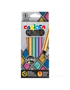 Carioca 6 Pastelli Maxi Effetto Metallico per Bambini CAR43012 Carioca | Futurartshop.com