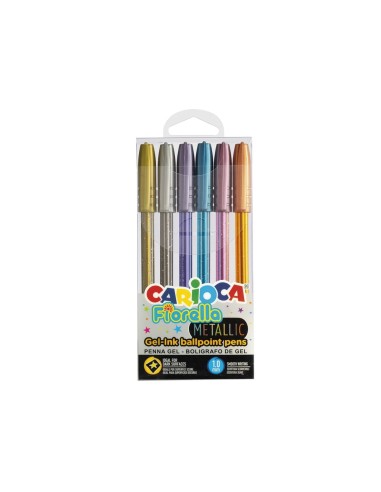 Carioca 6 Penne Gel Metallic Floreale – Effetto Brillante CAR43363 Carioca | Futurartshop.com