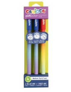 Carioca OOPS Easy 3 Erasable Pens 0.7mm – School Pack CAR41025 Carioca | Futurartshop.com