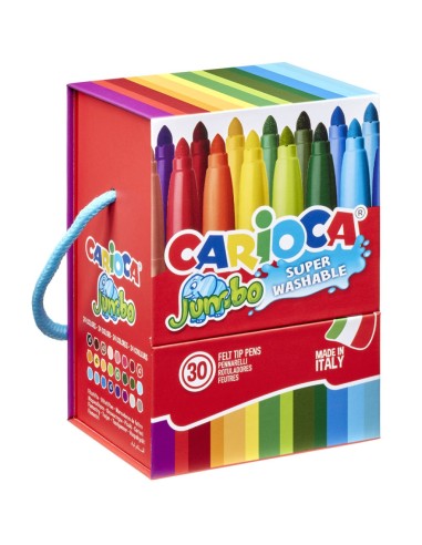Carioca 30 Jumbo Super Washable Markers in Hard Case CAR41259 Carioca | Futurartshop.com
