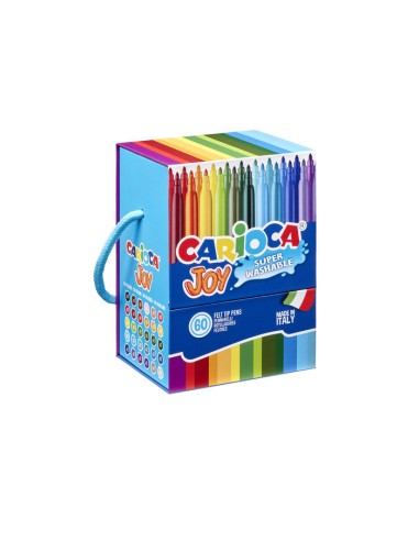 Carioca 60 Pennarelli Joy Lavabili in Scatola Rigida Colorata CAR41017 Carioca | Futurartshop.com