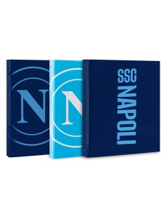 SSC Napoli A4 Ring Binder Folder – 3 Fan Designs for School LAGSSCN25013 Colourbook | Futurartshop.com