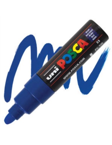 Uni Posca PC‑5M Blu – Pennarello Punta Larga 4,5‑5,5 mm LAG6613149 Osama | Futurartshop.com