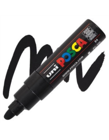 Uni Posca PC‑5M Black – 4.5‑5.5 mm Broad Bullet Tip Marker LAG6613132 Osama | Futurartshop.com