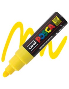 Uni Posca PC‑5M Yellow – 4.5‑5.5 mm Broad Bullet Tip Marker LAG6613033 Osama | Futurartshop.com
