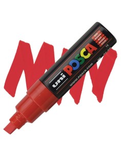 Uni Posca PC‑8K Rosso – Pennarello Punta Larga 8 mm LAG6404077 Osama | Futurartshop.com