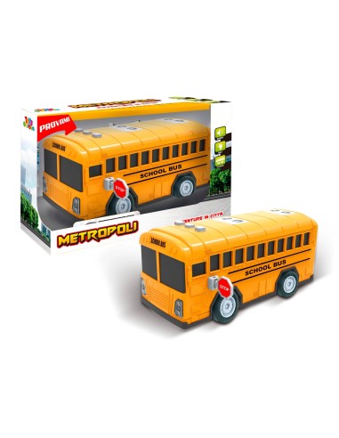Scuola Bus a Frizione | Giocattolo con Luci e Suoni Realistici TOY28442 Toys Garden | Futurartshop.com