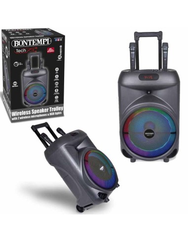 Bontempi Karaoke Wireless 250 W | Speaker Trolley + 2 Microfoni BON491080 Bontempi | Futurartshop.com