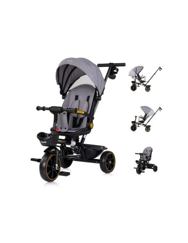 Maxs Sport 360 Anthracite Metal Tricycle – 360° Rotate Wheel CHITRKMS02502AN Chipolino | Futurartshop.com