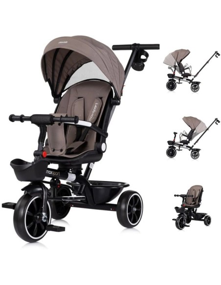 Maxs Sport 360 Tiramisu Metal Tricycle – 360° Swivel Wheel CHITRKMS02503TR Chipolino | Futurartshop.com