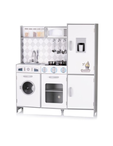 Wooden Kitchen 102 cm with Lights & Sounds – 3 Appliances for Kids CHIDIWH02402556 Chipolino | Futurartshop.com