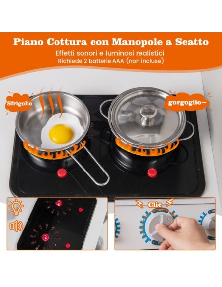 Wooden Kitchen 102 cm with Lights & Sounds – 3 Appliances for Kids CHIDIWH02402556 Chipolino | Futurartshop.com