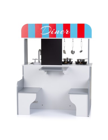 Cucina Ristorante 2‑in‑1 in Legno – Gioco di Ruolo CHUDIWH02404565 Chipolino | Futurartshop.com