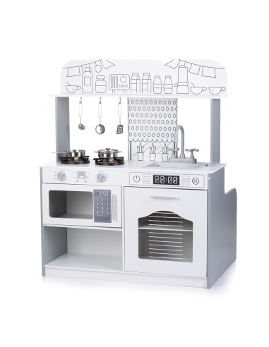 Cucina Ristorante 2‑in‑1 in Legno – Gioco di Ruolo CHUDIWH02404565 Chipolino | Futurartshop.com