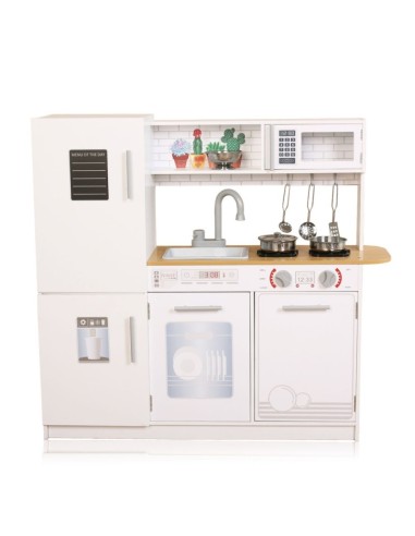 Wooden Kitchen with LED & 5 Metal Accessories – Kids Playset CHIDIWH02405553 Chipolino | Futurartshop.com