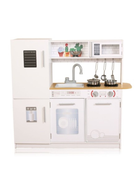 Wooden Kitchen with LED & 5 Metal Accessories – Kids Playset CHIDIWH02405553 Chipolino | Futurartshop.com