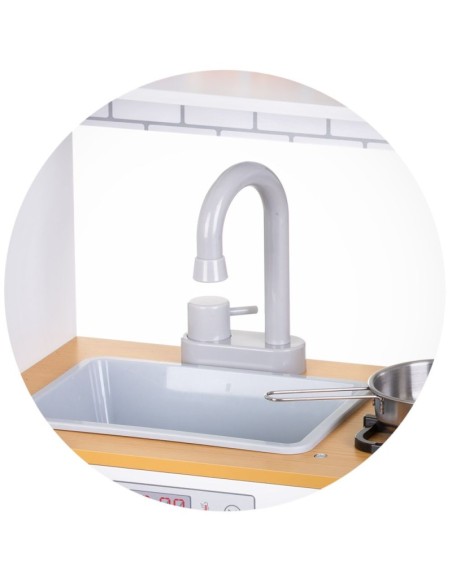 Cucina in Legno con LED + 5 Accessori in Metallo – Gioco Bimbi CHIDIWH02405553 Chipolino | Futurartshop.com