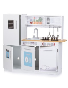 Wooden Kitchen with LED & 5 Metal Accessories – Kids Playset CHIDIWH02405553 Chipolino | Futurartshop.com 2