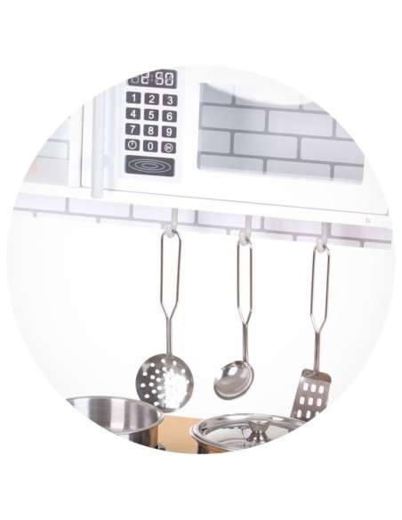 Cucina in Legno con LED + 5 Accessori in Metallo – Gioco Bimbi CHIDIWH02405553 Chipolino | Futurartshop.com