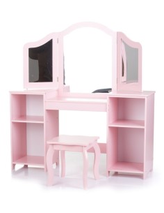 Specchiera Rosa in Legno con Sgabello – Beauty Corner Bambini CHIDIWH02409156 Chipolino | Futurartshop.com