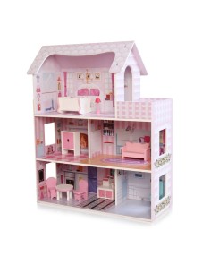 Casa delle Bambole 70 cm in Legno – 9 Mobili Inclusi CHIDIW02408631 Chipolino | Futurartshop.com