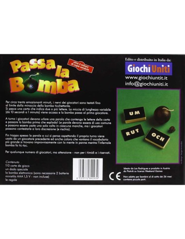 Passa la Bomba Reprint – Gioco di Carte Party Game Divertente GIOGU034/2 Giochi Uniti | Futurartshop.com