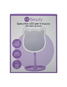 Specchio Trucco LED Gatto 26 cm – Design Compatto & Luce IBSHIB71 Ibs | Futurartshop.com 2