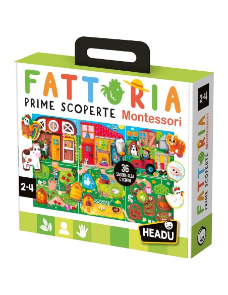 Fattoria Prime Scoperte Montessori – Gioco Educativo Bambini HEAIT54983 Headu | Futurartshop.com