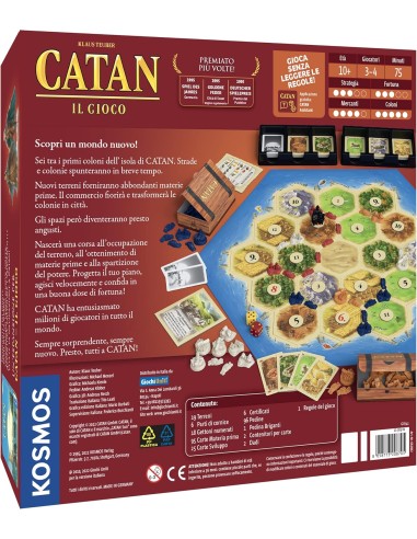 Catan Base 3‑4 Giocatori – Gioco da Tavolo Strategico 60 min GIOGU741 Giochi Uniti | Futurartshop.com
