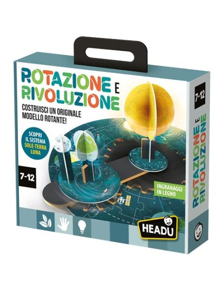 Ingranaggi in Legno – Set Rotazione & Rivoluzione Educativo HEAIT57083 Headu | Futurartshop.com