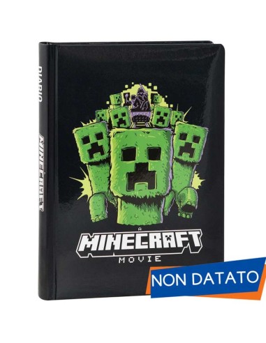 Minecraft Movie Black Diary – 12‑Month School Planner PAN73523NE Panini | Futurartshop.com