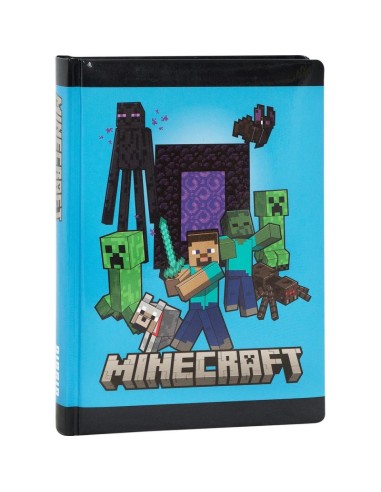 Minecraft Blu Diary – 12‑Month School Planner PAN74342BU Panini | Futurartshop.com