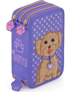 Astuccio 3 Zip Completo Cane Cute – Julian Ross Scuola 4MJR43891 Julian Ross | Futurartshop.com