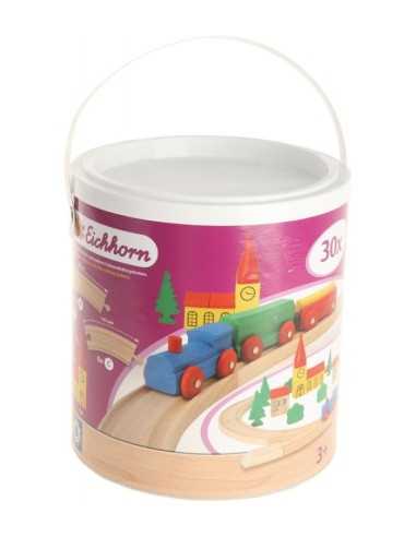 Wooden construction sets 30 pieces train 2162187075238 Simba Toys | Futurartshop.com