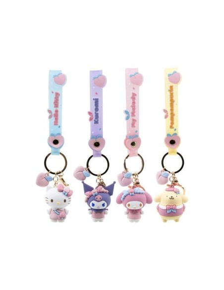 Sanrio Peach Series YuMe Keychain Hello Kitty & Friends with Strap TOM11645 Toys Matter Europe Limited | Futurartshop.com