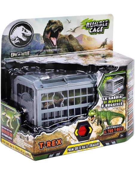 Jurassic World Rumble Cage – Roaring T-Rex in Battle Cage ROC21739609 Rocco Giocattoli | Futurartshop.com