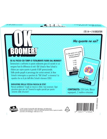 OK Boomer Card Game – Hilarious Trivia Across Generations GOL92165241 Goliath | Futurartshop.com