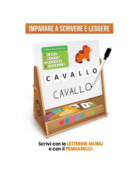 Lavagna Didattica Magnetica in Legno – Educativa e Creativa HEAIT59520 Headu | Futurartshop.com
